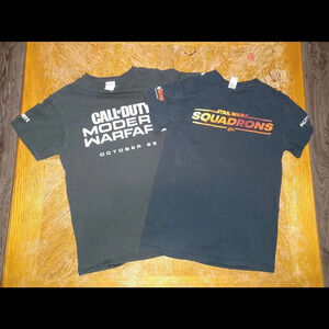 Call Of Duty Modern Warfare , Starwars Squadrons Ea Game Stop Tee Shirts bundle.